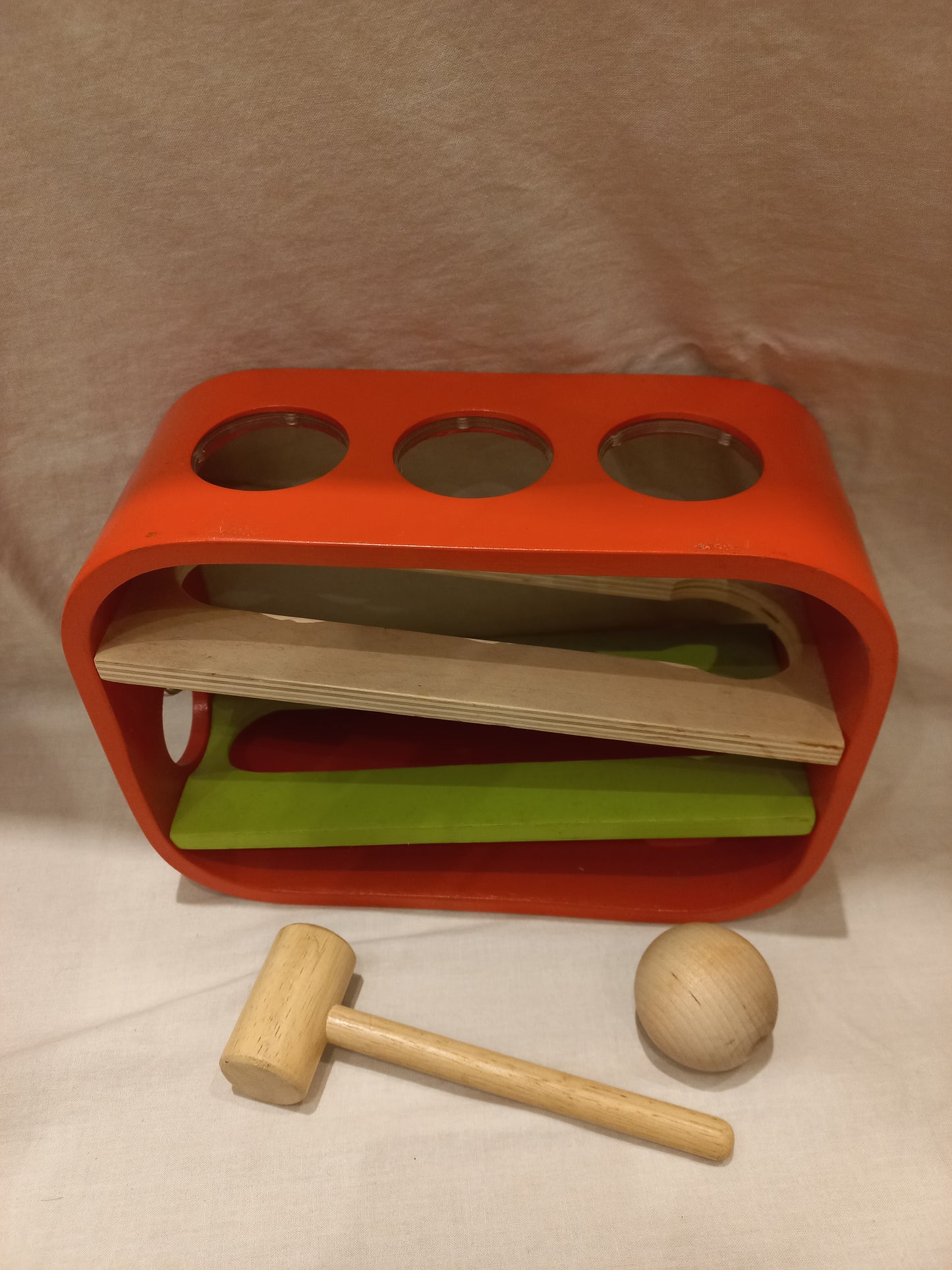 Wooden ball and hammer set
