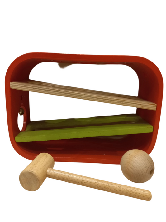 Wooden ball and hammer set
